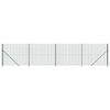 vidaXL Wire Mesh Fence with Flange Green 2.2x10 m