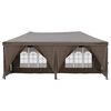 vidaXL Folding Party Tent with Sidewalls Taupe 3x6 m