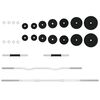 vidaXL Barbell and Dumbbell with Plates 90 kg Cast Iron