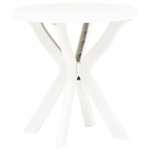 vidaXL Garden Table | White | Plastic | Medium | Lightweight | Bistro Table