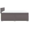 vidaXL Box Spring Bed with Mattress Grey 140x190 cm Faux Leather