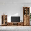 vidaXL TV Cabinet Set with Drawer with Shelf Old Wood Engineered Wood