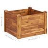 vidaXL Garden Raised Bed 60x60x44 cm Solid Acacia Wood
