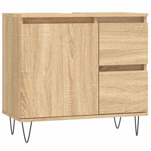 vidaXL Bathroom Cabinet Sonoma Oak 65x33x60 cm Engineered Wood