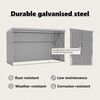 vidaXL Wall-mounted Garden Shed Grey 118x288x178 cm Galvanised Steel