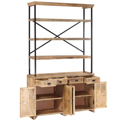 vidaXL Sideboard with Shelves Solid Mango Wood 120x35x200 cm