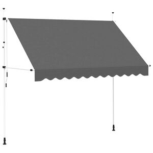 vidaXL Manual Retractable Awning 300 cm Anthracite