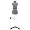 vidaXL Adjustable Dress Form Female Height Adjustable Grey S Velvet