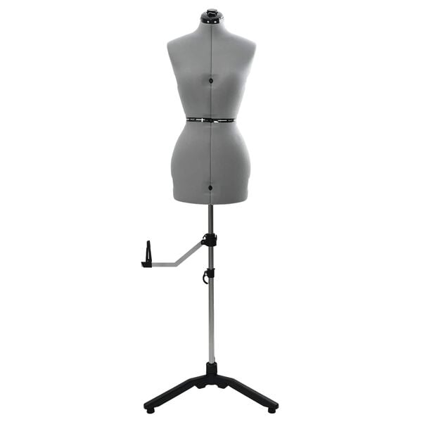 vidaXL Adjustable Dress Form Female Height Adjustable Grey S Velvet