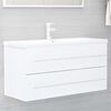 vidaXL 2 Piece Bathroom Furniture Set White Engineered Wood
