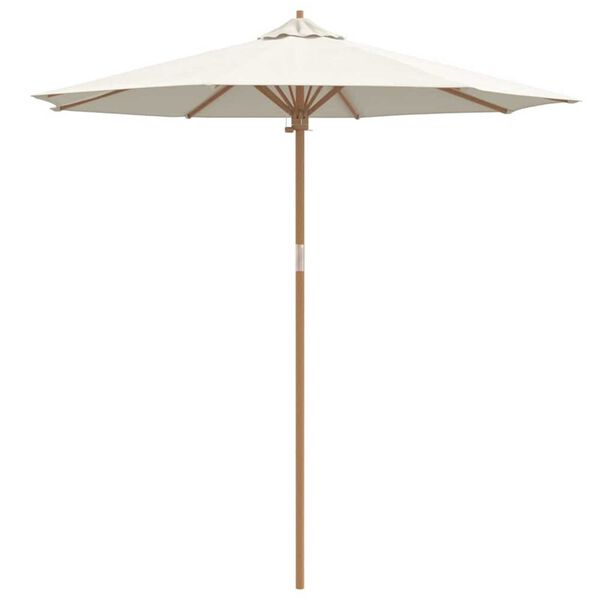 vidaXL Garden Parasol Cream White &Oslash; 240 x 260 cm Bamboo