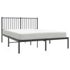 vidaXL Metal Bed Frame without Mattress with Headboard Black 140x200cm