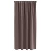 vidaXL Blackout Curtains with Rings 2 pcs Dark Brown 175 x 140 cm