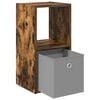 vidaXL Bedside Table Smoked Oak 30.5 x 27 x 59.5 cm Engineered Wood