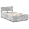 vidaXL Bed Frame Concrete Grey 135 x 190 cm Engineered Wood