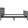 vidaXL Bed Frame without Mattress Black 200x200 cm Solid Wood