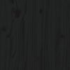 3104022 vidaXL Bed Frame without Mattress Black Solid Wood 200x200 cm (810041+818644)