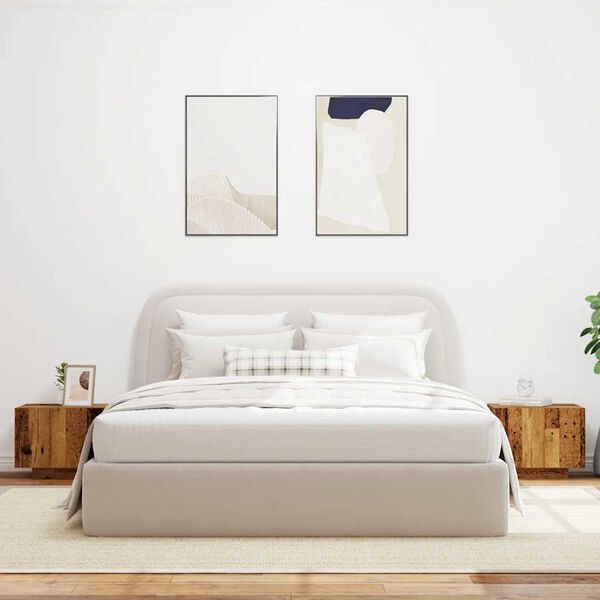 vidaXL Bedside Cabinet Old Wood 100x35x40 cm Engineered Wood