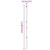 vidaXL Fence Post Other 26 pcs Grey 3.2 x 3.2 x 210 cm Steel