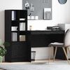 vidaXL Desk with Drawer 2 pcs Black Oak