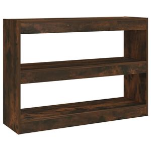 vidaXL Book Cabinet/Room Divider Smoked Oak 100x30x72 cm
