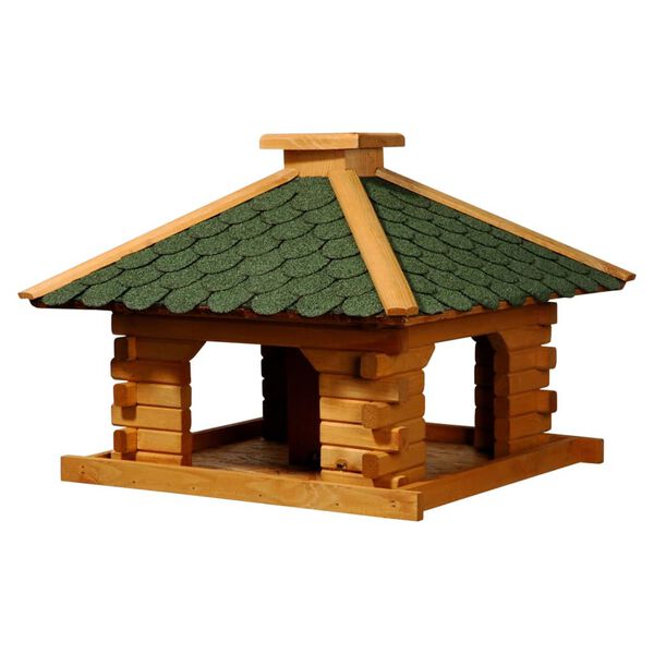 dobar Square Bird House Natural and Green