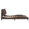 vidaXL Bed Frame with LED without Mattress "Hvar" Brown 180x200 cm