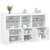 vidaXL Sideboard with LED Lights White 162x37x100 cm
