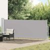 vidaXL Patio Retractable Side Awning 140x500 cm Grey