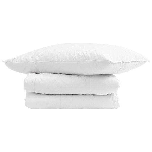 vidaXL Winter Duvet with Pillow 2 pcs White Down Feather
