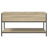 vidaXL Coffee Table Sonoma Oak 100x50x50 cm Engineered Wood and Metal