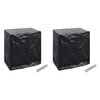 vidaXL Garden Furniture Cover | Set of 2 | Black | Polyethylene, aluminium