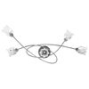 vidaXL Ceiling Lamp with Glass Flower Shades for 5 G9 Bulbs