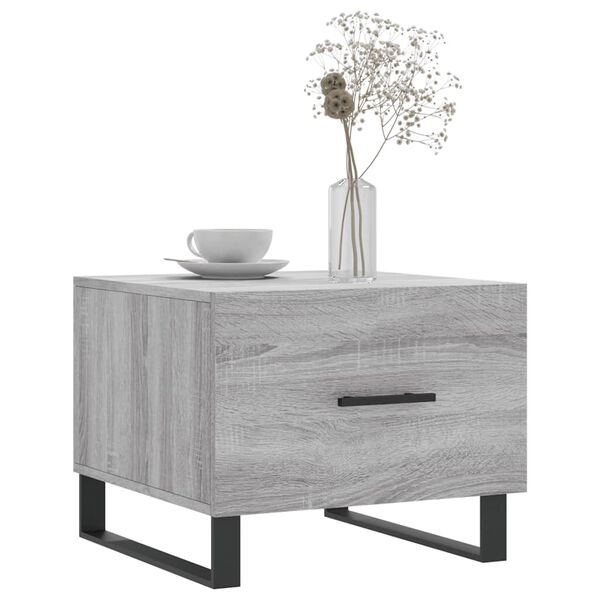 vidaXL Coffee Table Grey Sonoma 50x50x40 cm Engineered Wood