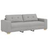 vidaXL Sofa Cloud Grey 221 x 78 x 80 cm Fabric