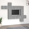 vidaXL 10 Piece TV Cabinet Set Grey Sonoma Engineered Wood
