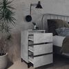 vidaXL Bed Cabinet with Metal Legs 2 pcs Concrete Grey 40x35x69 cm