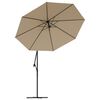 vidaXL Replacement Fabric for Cantilever Umbrella Taupe 300 cm