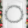 vidaXL Christmas Ball Garland White and Silver 186 cm Polystyrene