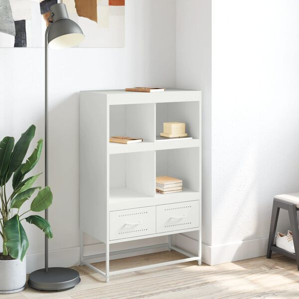 vidaXL Highboard White 68.5x39x111.5 cm Steel