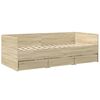 vidaXL Daybed with Drawers without Mattress Sonoma Oak 90x190 cm Single