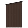 vidaXL Garden Storage Shed Brown 194x121x181 cm Steel