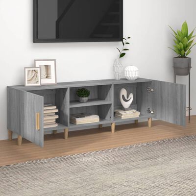 vidaXL TV Cabinet Grey Sonoma 150x30x50 cm Engineered Wood