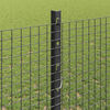 vidaXL Fence with Post Grey 1.2 x 25 m Steel and PVC