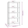 vidaXL 5-Layer Heavy-duty Shelves 2 pcs Grey Steel&Engineered Wood