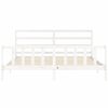 vidaXL Bed Frame without Mattress White Solid Wood Pine