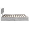 vidaXL Storage Bed Grey Sonoma 180 x 200 cm Engineered Wood