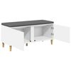 vidaXL Hall Bench with Cushion with Storage White 100 x 38 x 46 cm