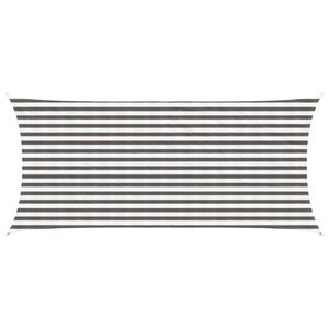 vidaXL Sunshade Sail 2 x 5 m HDPE Rectangular Light Grey and White