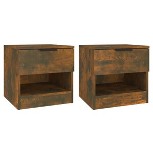 vidaXL Bedside Cabinets 2 pcs Smoked Oak Engineered Wood